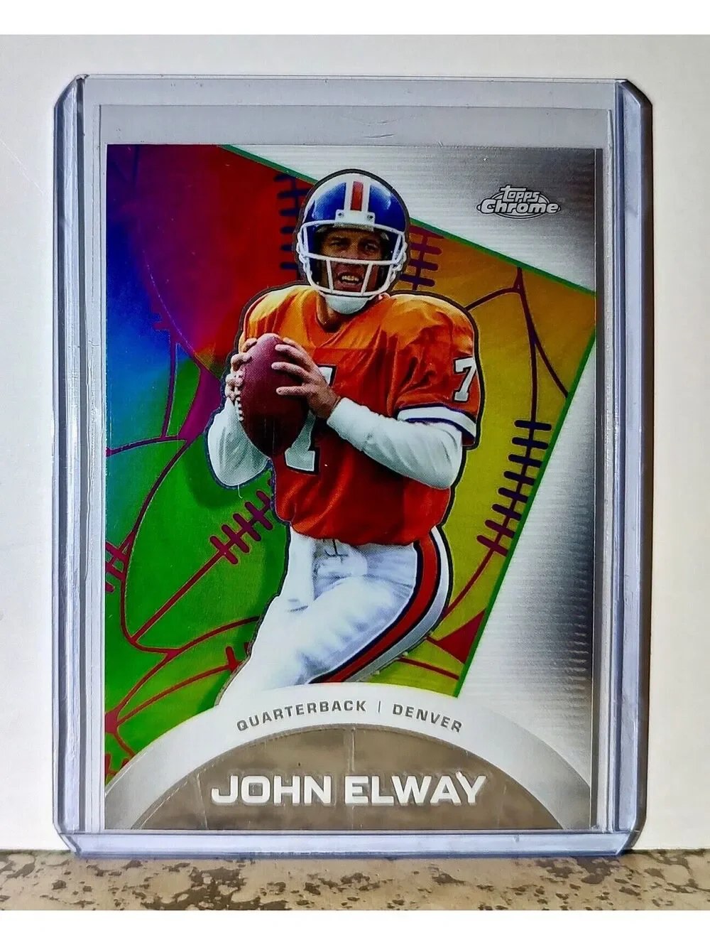 John Elway 2023 Topps Chrome All-Etch NFL #CAE-4 Football Card Denver Broncos